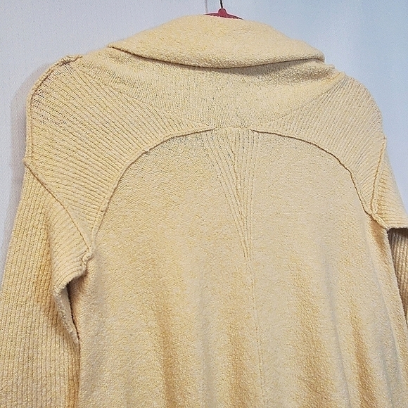 Free People Strawberry Fields Cream Cowl Neck Lagenlook Sweater - Picture 9 of 9